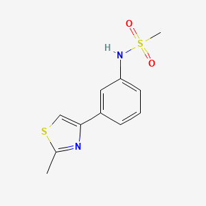 molecular formula C11H12N2O2S2 B5712999 N-[3-(2-methyl-1,3-thiazol-4-yl)phenyl]methanesulfonamide 