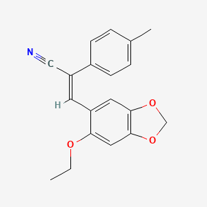 3-(6-ethoxy-1,3-benzodioxol-5-yl)-2-(4-methylphenyl)acrylonitrile