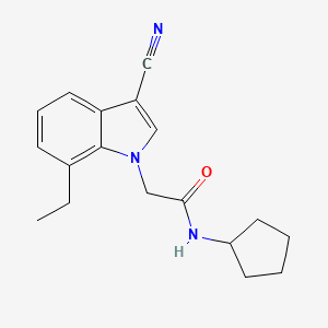 2-(3-cyano-7-ethyl-1H-indol-1-yl)-N-cyclopentylacetamide