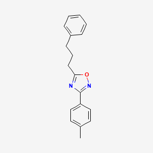 molecular formula C18H18N2O B5713056 3-(4-methylphenyl)-5-(3-phenylpropyl)-1,2,4-oxadiazole 