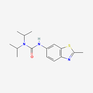 molecular formula C15H21N3OS B5713071 N,N-diisopropyl-N'-(2-methyl-1,3-benzothiazol-6-yl)urea 