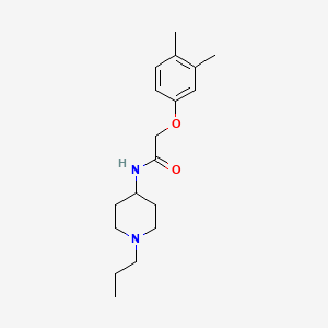 molecular formula C18H28N2O2 B5713073 2-(3,4-dimethylphenoxy)-N-(1-propyl-4-piperidinyl)acetamide 