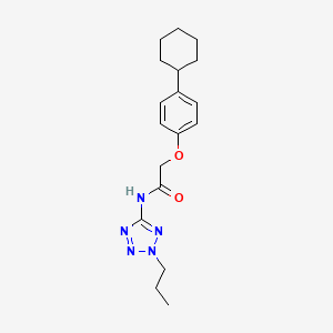 2-(4-cyclohexylphenoxy)-N-(2-propyl-2H-tetrazol-5-yl)acetamide