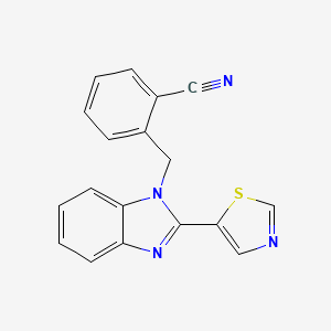molecular formula C18H12N4S B5713090 2-{[2-(1,3-thiazol-5-yl)-1H-benzimidazol-1-yl]methyl}benzonitrile 