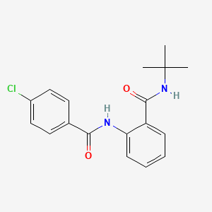 molecular formula C18H19ClN2O2 B5713099 N-(tert-butyl)-2-[(4-chlorobenzoyl)amino]benzamide 