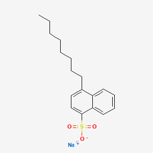 molecular formula C18H23NaO3S B571311 4-Octyl-1-naphthalenesulfonic acid sodium salt CAS No. 111844-12-3