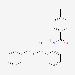 molecular formula C22H19NO3 B5713113 benzyl 2-[(4-methylbenzoyl)amino]benzoate 