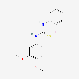 molecular formula C15H15FN2O2S B5713130 N-(3,4-dimethoxyphenyl)-N'-(2-fluorophenyl)thiourea 