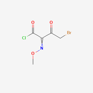 molecular formula C5H5BrClNO3 B571314 4-Bromo-2-(methoxyimino)-3-oxobutanoyl chloride CAS No. 115922-43-5