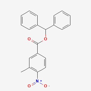 molecular formula C21H17NO4 B5713150 diphenylmethyl 3-methyl-4-nitrobenzoate 