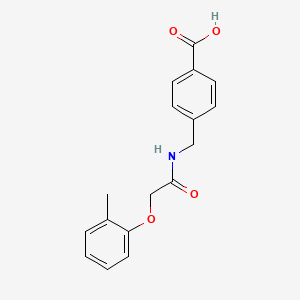 molecular formula C17H17NO4 B5713153 4-({[(2-methylphenoxy)acetyl]amino}methyl)benzoic acid 