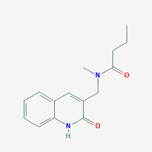 molecular formula C15H18N2O2 B5713179 N-[(2-hydroxy-3-quinolinyl)methyl]-N-methylbutanamide 