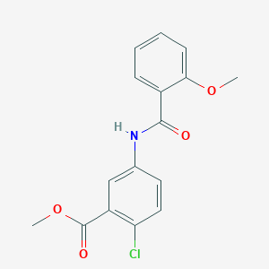 molecular formula C16H14ClNO4 B5713186 methyl 2-chloro-5-[(2-methoxybenzoyl)amino]benzoate 