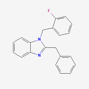 molecular formula C21H17FN2 B5713198 2-benzyl-1-(2-fluorobenzyl)-1H-benzimidazole 