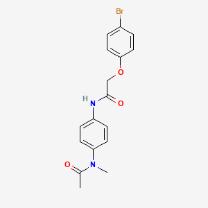 molecular formula C17H17BrN2O3 B5713218 N-{4-[acetyl(methyl)amino]phenyl}-2-(4-bromophenoxy)acetamide 