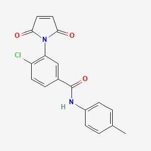 molecular formula C18H13ClN2O3 B5713234 4-chloro-3-(2,5-dioxo-2,5-dihydro-1H-pyrrol-1-yl)-N-(4-methylphenyl)benzamide 