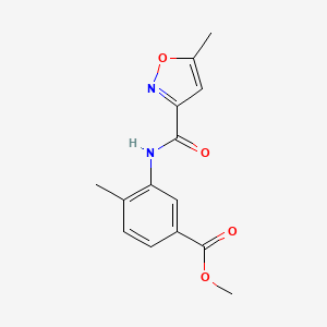 molecular formula C14H14N2O4 B5713242 methyl 4-methyl-3-{[(5-methyl-3-isoxazolyl)carbonyl]amino}benzoate 