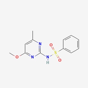 molecular formula C12H13N3O3S B5713257 N-(4-methoxy-6-methyl-2-pyrimidinyl)benzenesulfonamide 