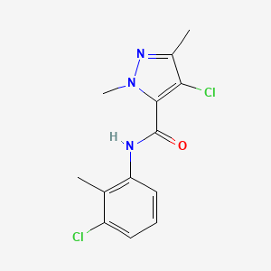 molecular formula C13H13Cl2N3O B5713271 4-chloro-N-(3-chloro-2-methylphenyl)-1,3-dimethyl-1H-pyrazole-5-carboxamide 