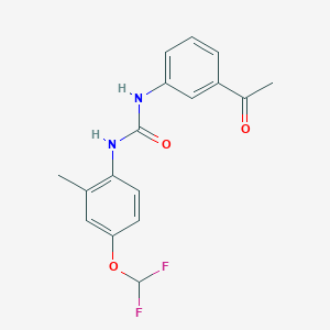 molecular formula C17H16F2N2O3 B5713276 N-(3-acetylphenyl)-N'-[4-(difluoromethoxy)-2-methylphenyl]urea 