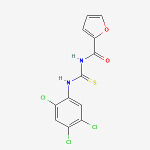 molecular formula C12H7Cl3N2O2S B5713288 N-{[(2,4,5-trichlorophenyl)amino]carbonothioyl}-2-furamide 
