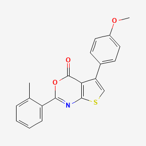 molecular formula C20H15NO3S B5713293 5-(4-methoxyphenyl)-2-(2-methylphenyl)-4H-thieno[2,3-d][1,3]oxazin-4-one 