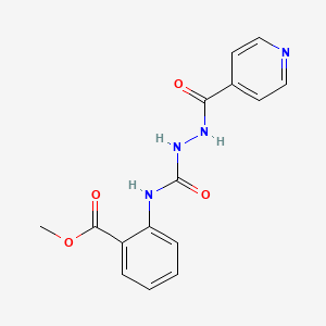 molecular formula C15H14N4O4 B5713297 methyl 2-{[(2-isonicotinoylhydrazino)carbonyl]amino}benzoate 