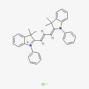 molecular formula C35H33ClN2 B571331 2-[(E)-3-(3,3-Dimethyl-1-phenyl-1,3-dihydro-2H-indol-2-ylidene)-1-propenyl]-3,3-dimethyl-1-phenyl-3H-indolium chloride CAS No. 122295-58-3