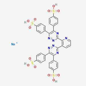molecular formula C35H23N7NaO12S4 B571334 bis[bis(4-sulfophenyl)-1,2,4-triazin-3-yl]pyridine sodium CAS No. 123333-81-3