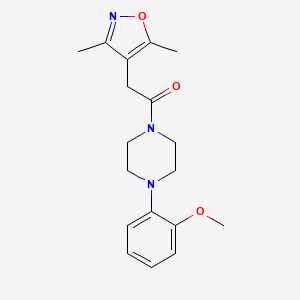 molecular formula C18H23N3O3 B5713341 1-[(3,5-dimethyl-4-isoxazolyl)acetyl]-4-(2-methoxyphenyl)piperazine 
