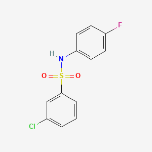 molecular formula C12H9ClFNO2S B5713368 3-chloro-N-(4-fluorophenyl)benzenesulfonamide 