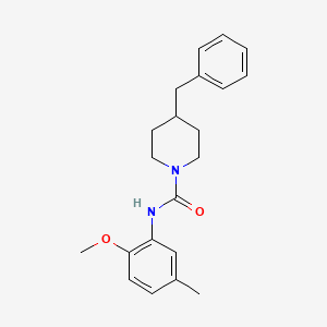 4-benzyl-N-(2-methoxy-5-methylphenyl)-1-piperidinecarboxamide