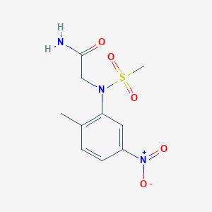 molecular formula C10H13N3O5S B5713393 N~2~-(2-methyl-5-nitrophenyl)-N~2~-(methylsulfonyl)glycinamide 