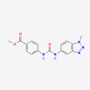methyl 4-({[(1-methyl-1H-1,2,3-benzotriazol-5-yl)amino]carbonyl}amino)benzoate