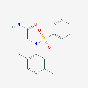 molecular formula C17H20N2O3S B5713407 N~2~-(2,5-dimethylphenyl)-N~1~-methyl-N~2~-(phenylsulfonyl)glycinamide CAS No. 591727-44-5