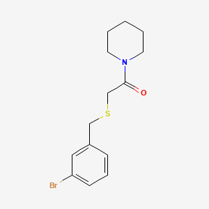 molecular formula C14H18BrNOS B5713411 1-{[(3-bromobenzyl)thio]acetyl}piperidine 