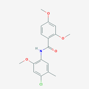molecular formula C17H18ClNO4 B5713415 N-(4-chloro-2-methoxy-5-methylphenyl)-2,4-dimethoxybenzamide 