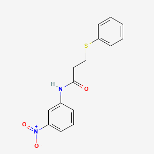 molecular formula C15H14N2O3S B5713432 N-(3-nitrophenyl)-3-(phenylthio)propanamide 