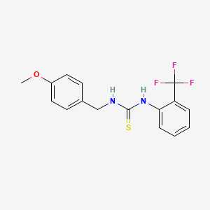 molecular formula C16H15F3N2OS B5713435 N-(4-methoxybenzyl)-N'-[2-(trifluoromethyl)phenyl]thiourea 