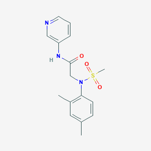 molecular formula C16H19N3O3S B5713440 N~2~-(2,4-dimethylphenyl)-N~2~-(methylsulfonyl)-N~1~-3-pyridinylglycinamide 