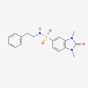 molecular formula C17H19N3O3S B5713448 1,3-dimethyl-2-oxo-N-(2-phenylethyl)-2,3-dihydro-1H-benzimidazole-5-sulfonamide 
