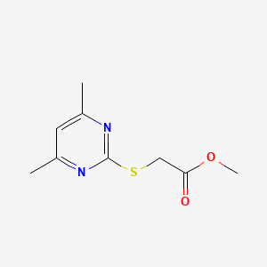 molecular formula C9H12N2O2S B5713458 methyl [(4,6-dimethyl-2-pyrimidinyl)thio]acetate 