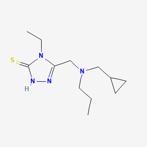 molecular formula C12H22N4S B5713469 5-{[(cyclopropylmethyl)(propyl)amino]methyl}-4-ethyl-2,4-dihydro-3H-1,2,4-triazole-3-thione 