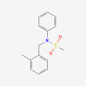 molecular formula C15H17NO2S B5713471 N-(2-methylbenzyl)-N-phenylmethanesulfonamide 