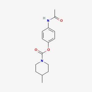 molecular formula C15H20N2O3 B5713478 4-(acetylamino)phenyl 4-methyl-1-piperidinecarboxylate 