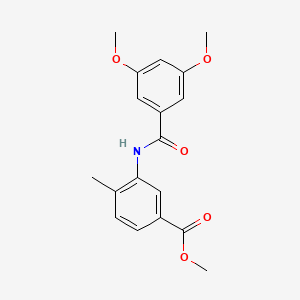 molecular formula C18H19NO5 B5713492 methyl 3-[(3,5-dimethoxybenzoyl)amino]-4-methylbenzoate 