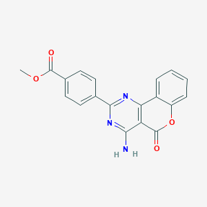 molecular formula C19H13N3O4 B5713507 methyl 4-(4-amino-5-oxo-5H-chromeno[4,3-d]pyrimidin-2-yl)benzoate 