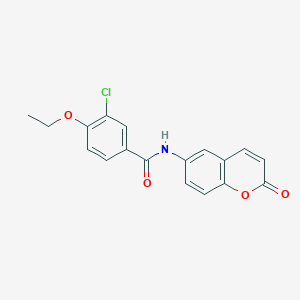 molecular formula C18H14ClNO4 B5713515 3-chloro-4-ethoxy-N-(2-oxo-2H-chromen-6-yl)benzamide 