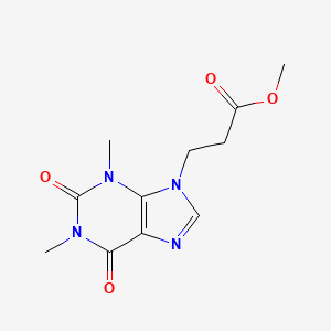 molecular formula C11H14N4O4 B5713517 methyl 3-(1,3-dimethyl-2,6-dioxo-1,2,3,6-tetrahydro-9H-purin-9-yl)propanoate 