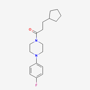 molecular formula C18H25FN2O B5713531 1-(3-cyclopentylpropanoyl)-4-(4-fluorophenyl)piperazine 